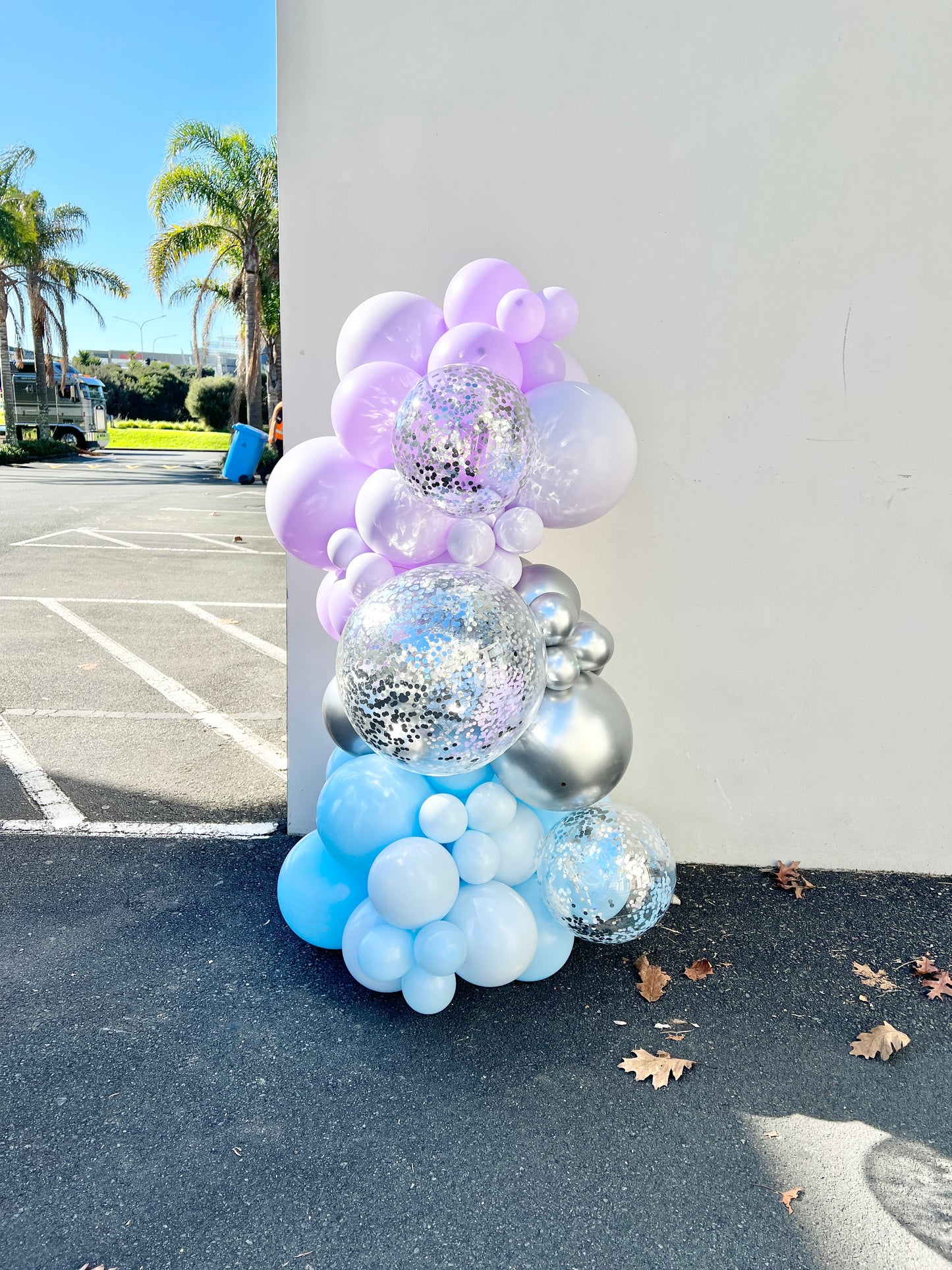 Elsa themed balloon garland inflated 1.6m pastel  Balloonz   