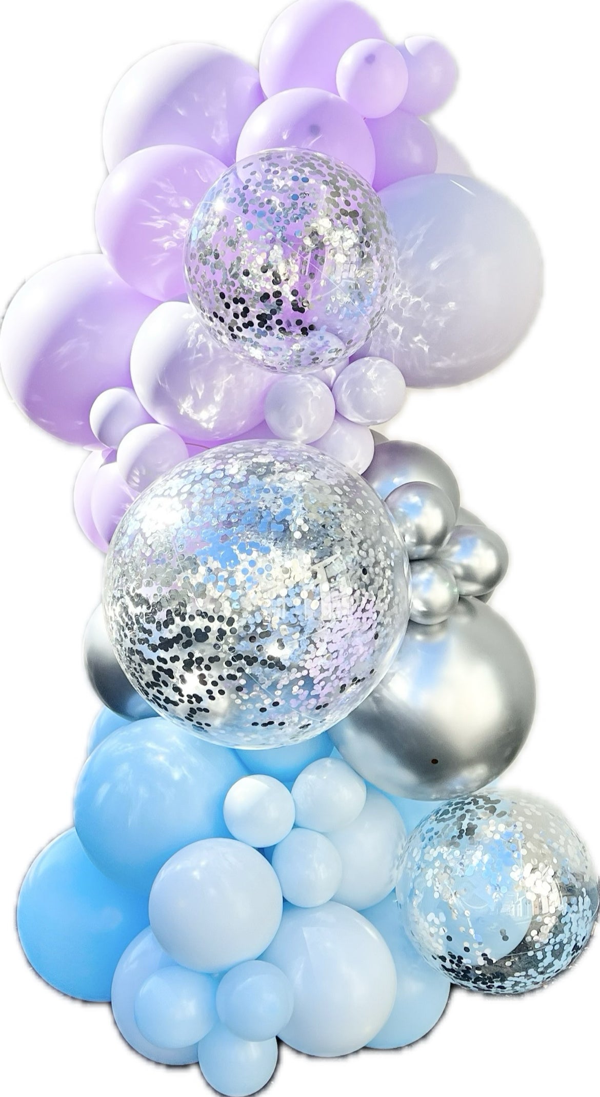 Elsa themed balloon garland inflated 1.6m pastel  Balloonz   