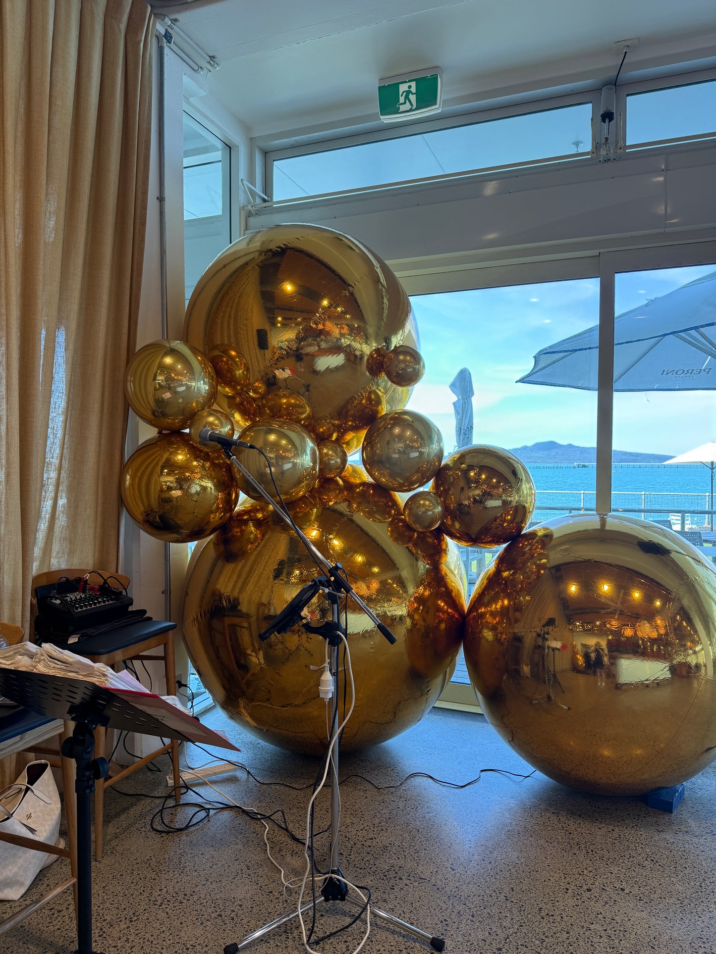 Giant Gold inflatable balls 