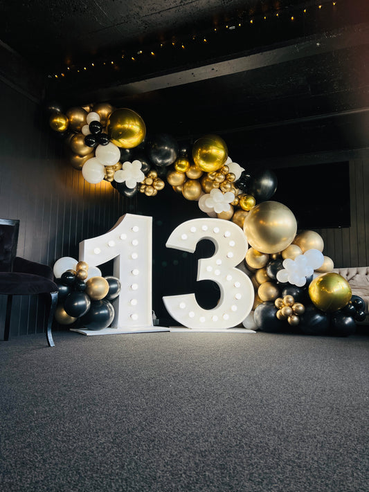 13 Giant light up number hire