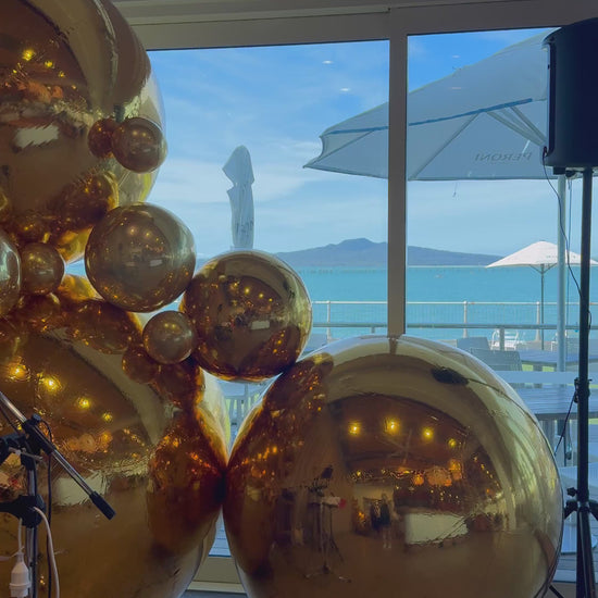 Gold inflatable balls