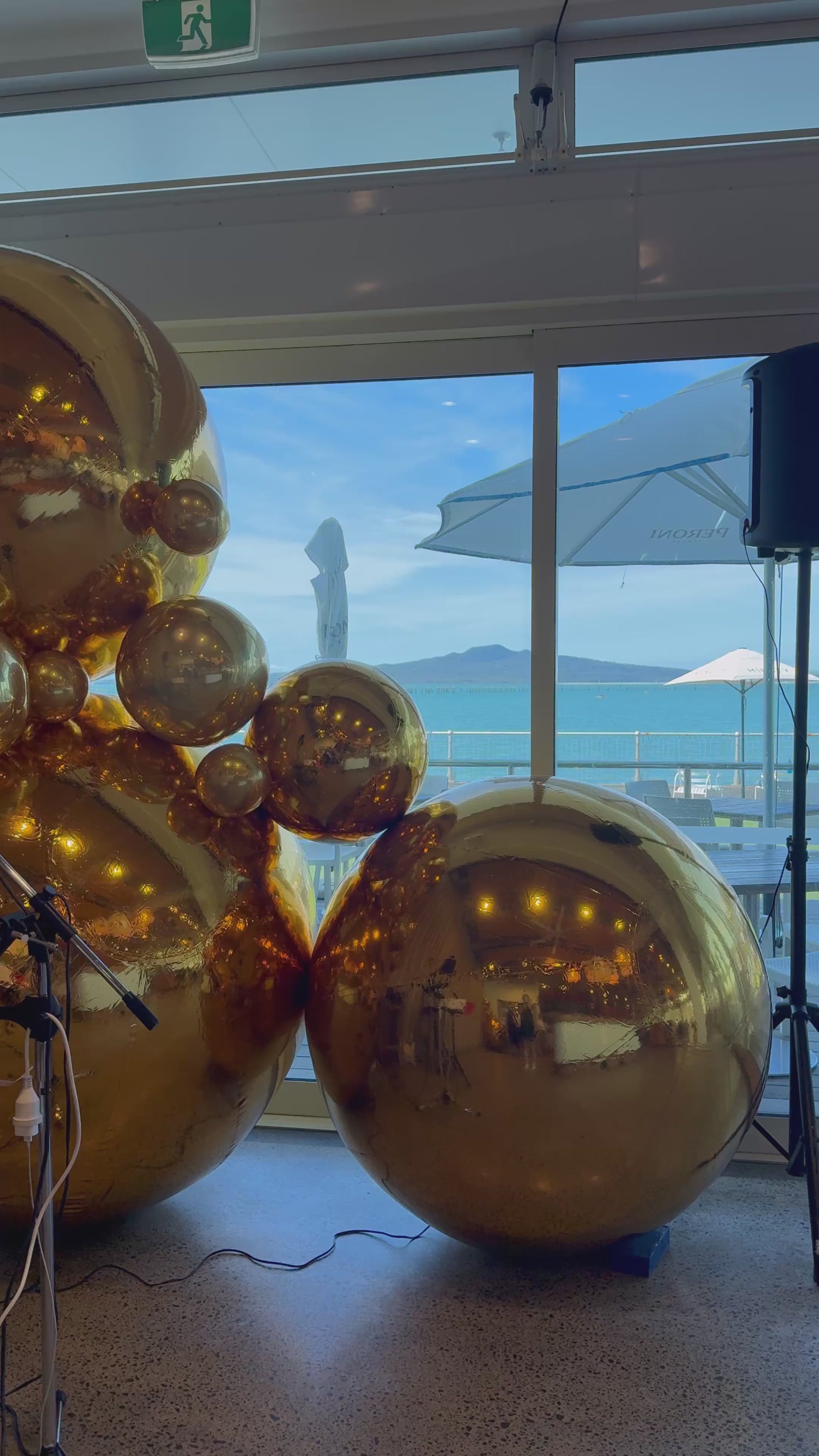 Gold inflatable balls