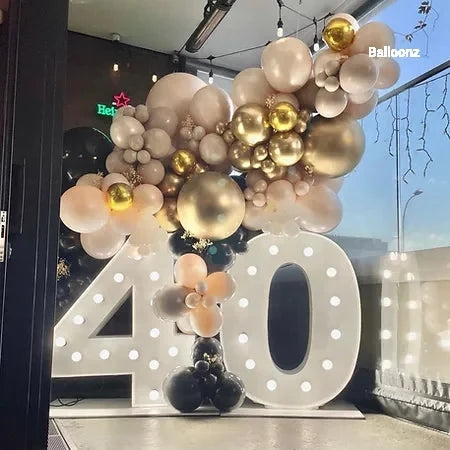40 Light up numbers and balloon installation  Balloonz   
