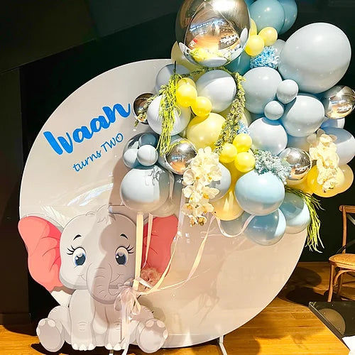 Elephant baby blue backdrop Balloon Balloonz   