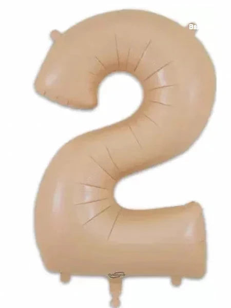 86cm Nude Number Foil Balloons (0-9) - Helium Filled Balloon Balloonz   