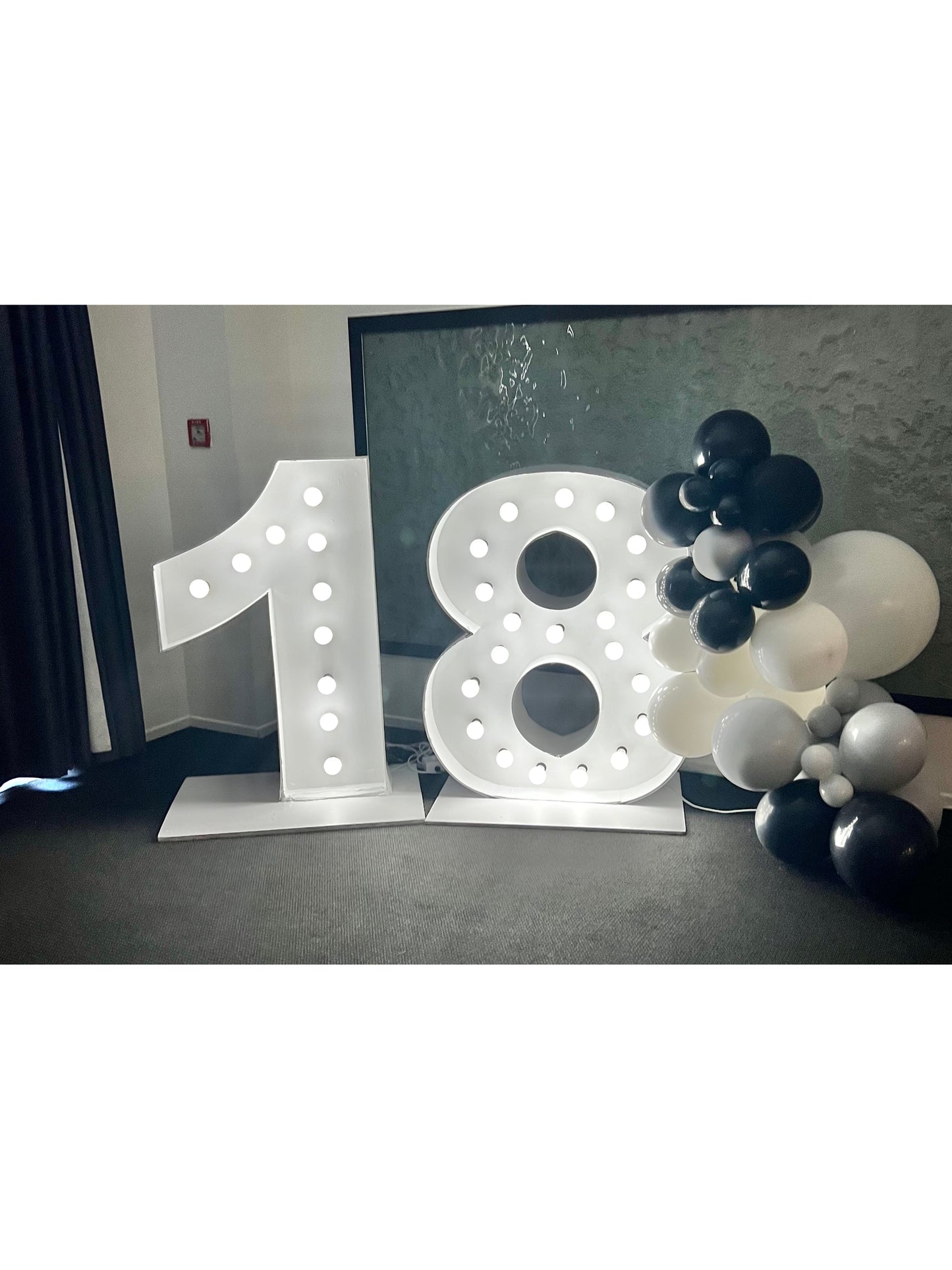 18 Light up number hire  Balloonz   