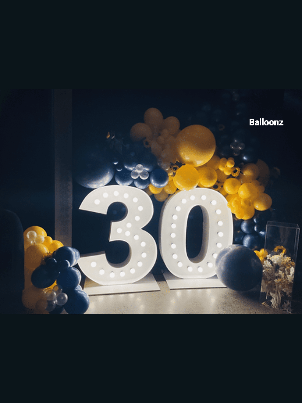 30 Light up number hire  Balloonz   