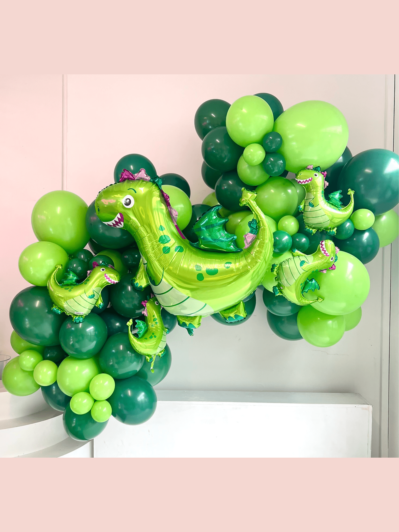 Grab and Go inflated Happy dinosaur balloon garland 2.5m MIDI  Balloonz   